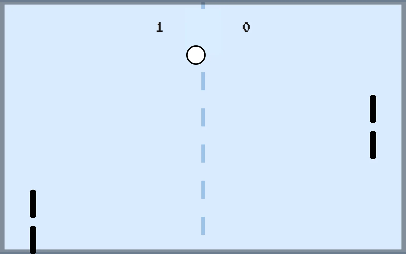 Pong played with real desktop icons