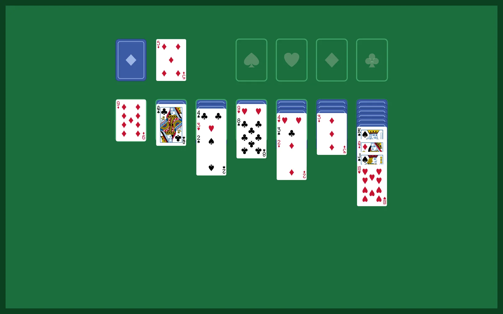 Solitaire played with real desktop icons